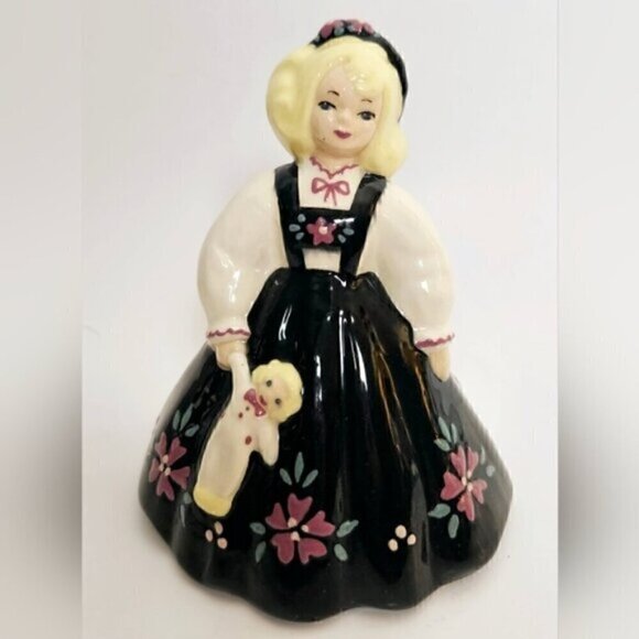 Vintage Squire Ceramics Figurine Girl with Doll – Zaida – California Pottery - Picture 1 of 15